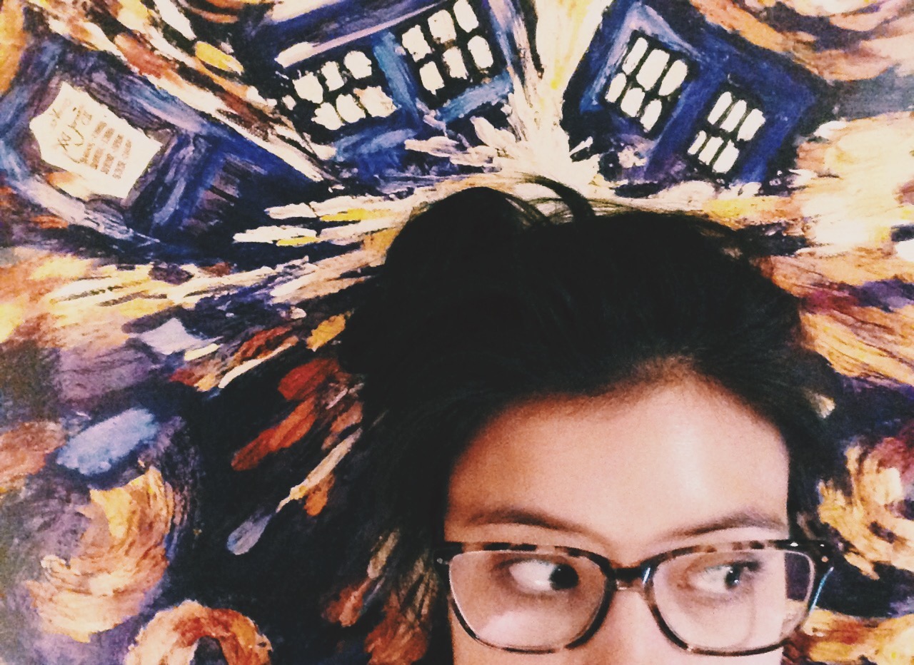 Me and my Doctor Who Van Gogh TARDIS poster